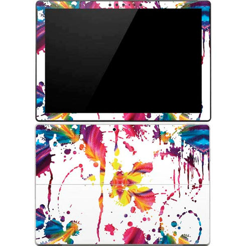 Chromatic Splatter White Surface Pro 4 Skin